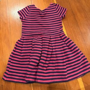 Girls Polo Ralph Lauren Pink and Blue Striped Dress Size 3/3T